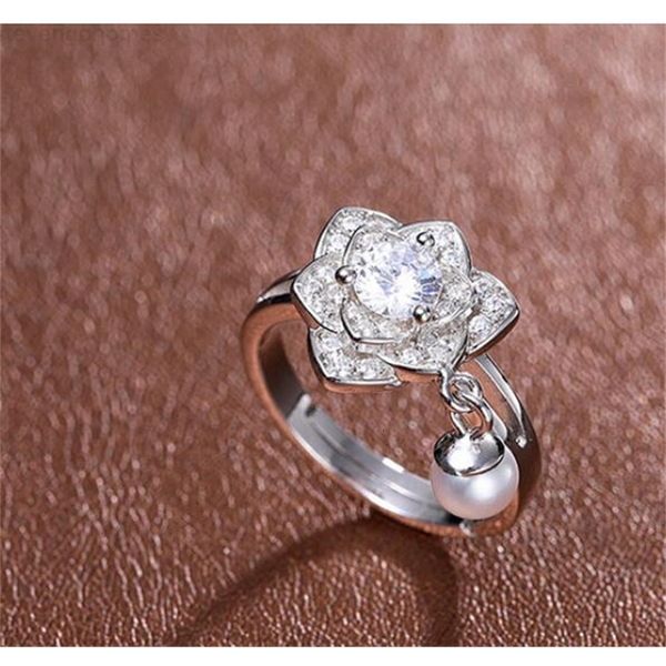 

pearl + 4-5mm strong fragrance fresh ring design, Silver