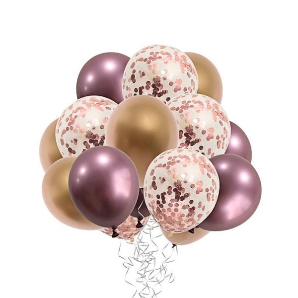

15pcs 12inch metal latex balloons clear confetti balloons set wedding baby shower birthday party decoration adults sqcykb
