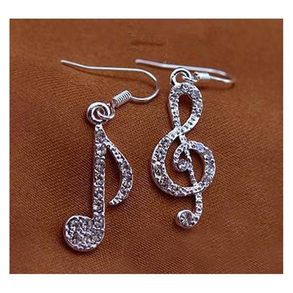 

geometric musical notes music asymmetrical earrings whol sqcoqz new_dhbest, Silver