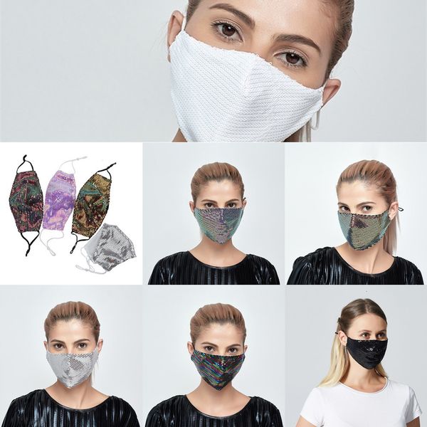 

factoryvwaoface with designer summer fashion sequins sunscreen masks filter cotton face masks pm2.5 thin breathable colorful mask 5
