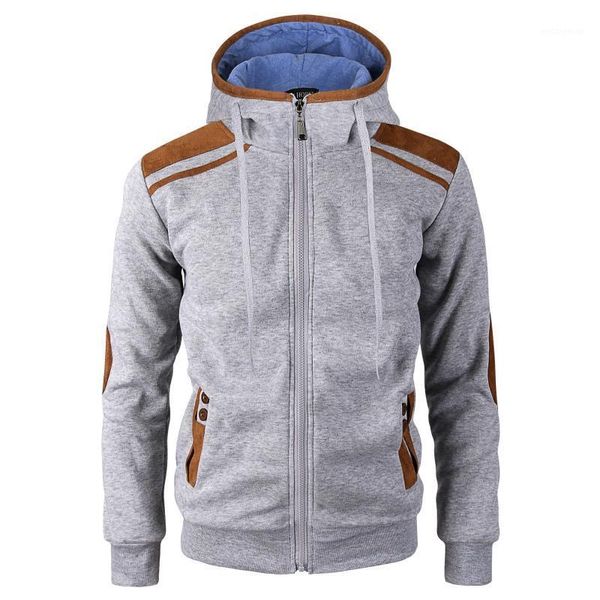 

sweatshirt men patchwork black hoodie casual cardigan hooded sweatshirts men1