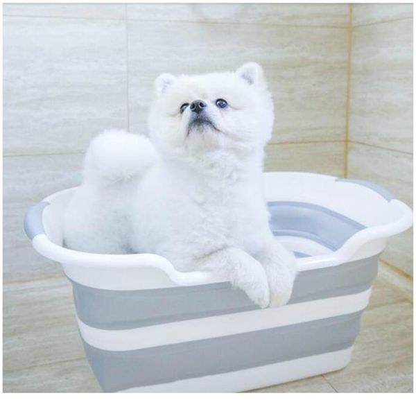 

folding baby bathtub pet bath tubs baby shower portable sile non-slip cat dog bath tubs newborn supplies bathroom ac jllvqg