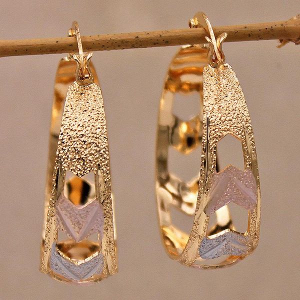 

trendy hollow gold round copper hoop earrings for women girls fashion jewelry accessories eardrop wedding birthday party gift, Golden;silver