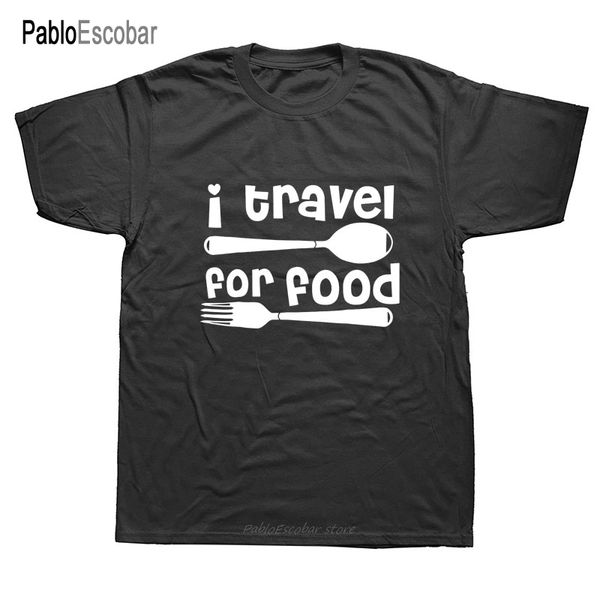 

funny i travel for food summer men's brand clothing men s joke hoodie designers t shirts sweatshirt