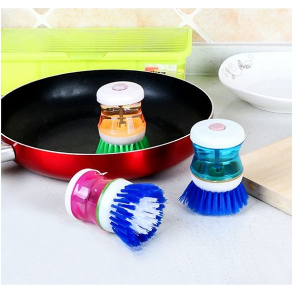 

кухонная кухня щетка с жидким мылом дозатор пластиковый горшок блюдо чистящий кисть дома чистящие средства кухня мытья посуды