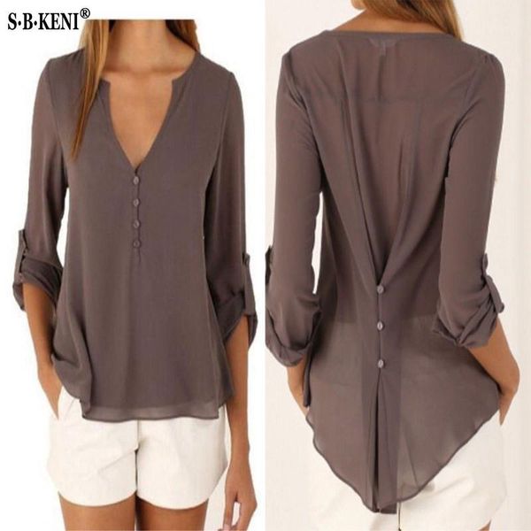 

fashion women blouse & shirt plus size s-5xl kimon female long sleeve chiffon blouse chic elegant lady loose chiffon shirt1, White