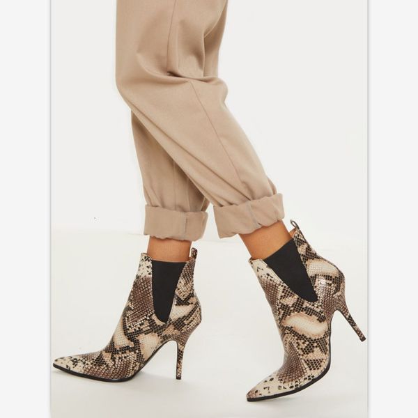 

2021 microfibre standard european and versatile female boots heels 4u7m, Black