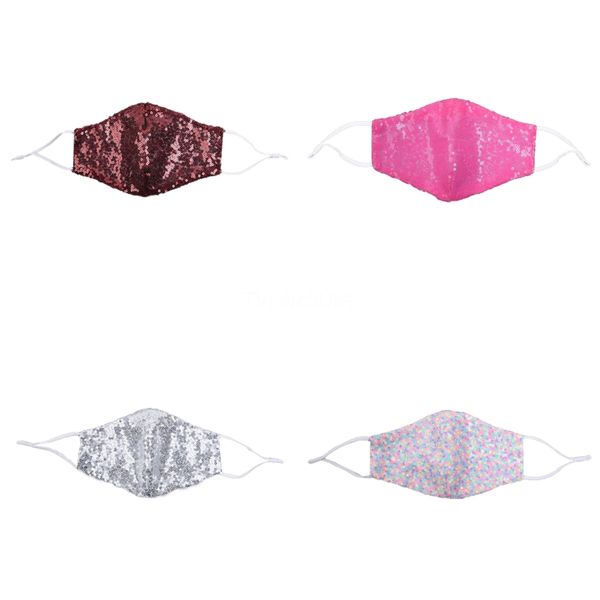 

sequins masks ice silk bling washabledesigner gold face cover shield color sun mask fashion face shiny care elbow mouth#269#947 wtdkv