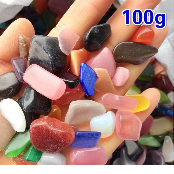 

100g/bag natural mixed quartz crystal stone rock gravel specimen tank decor natural beads stones minerals si qylhsy