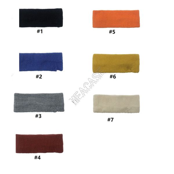 

winter warm crochet knit headband wide hair wrap solid knitting sport hairbands stretch empty hat beanie snapback caps d102708, Silver