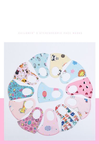 

cartoon designer washable child kids boys respirator girls mouth mask anti pollution print reusable cotton face masks