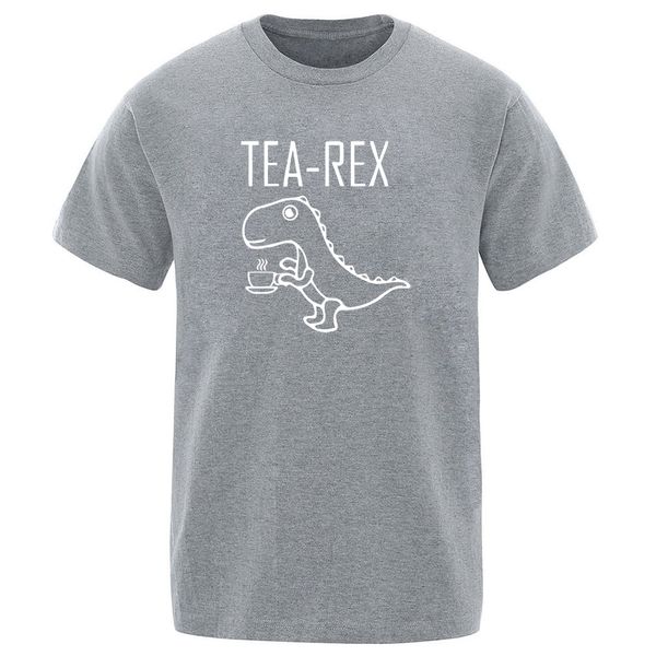 

tea rex print men's funny harajuku crew neck solid color 2020 hip hop homme short sleeve sport hooded sweatshirt hoodie men t shirt