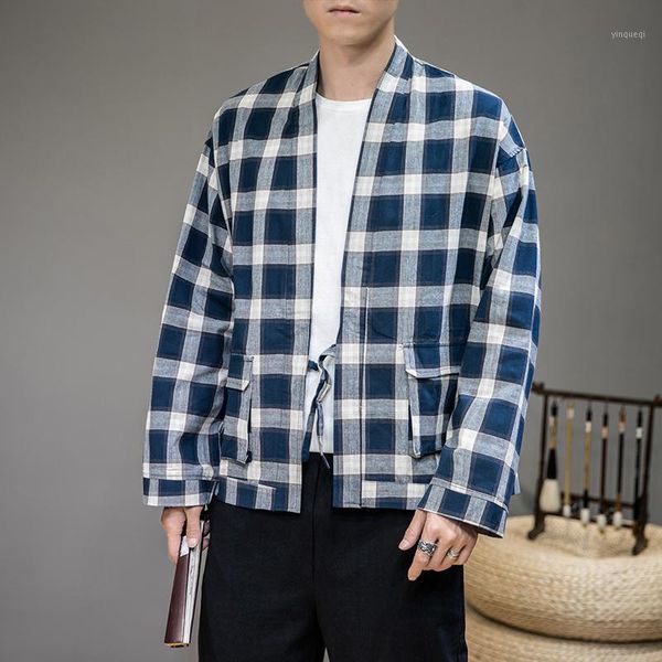 

isurvivor2020 chinese style thin jacket men's hanfu summer cardigan sun protection clothing cotton and linen loose jacket1, White;black