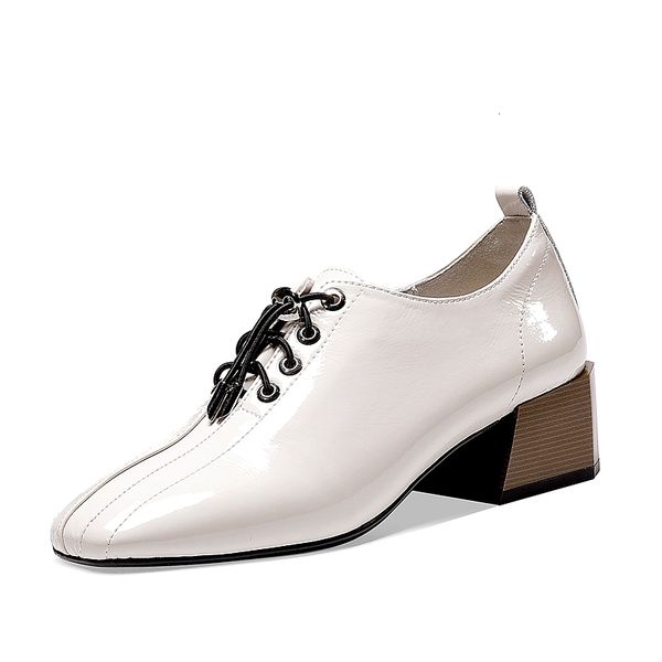 

superior 2021 woman + pigskin lining square-headed heel pumps female shoes 2y9m, Black