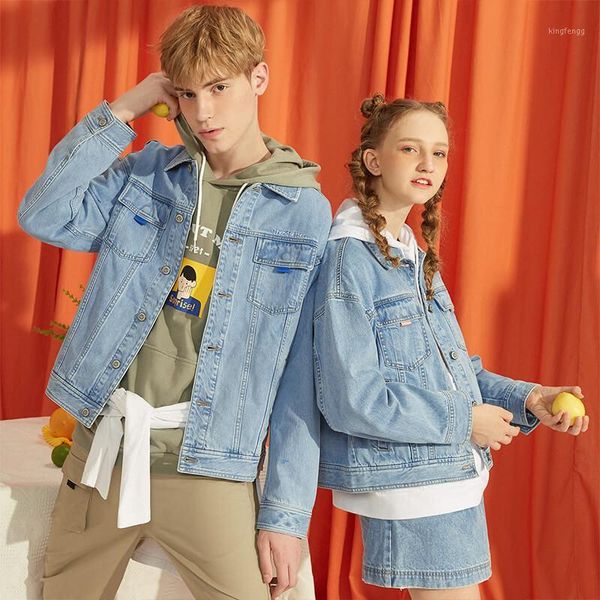 

autumn 2020 new couple outfit trendy men tooling denim jacket loose jacket1, Black;brown