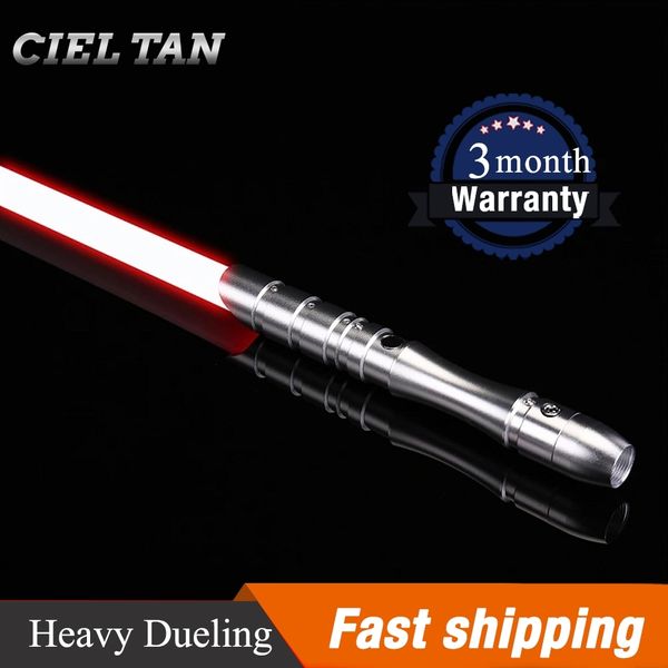 

cieltan lightsaber rgb metal handle 7/8 inch 12 color change lock-up blaster foc heavy dueling light sabers ot001 q0113