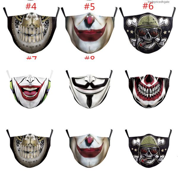 

fashion men designer print masks halloween masquerade digital party joker face b2sq