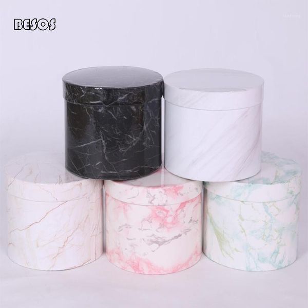 

wholesale fashion solid color marble round gift box party valentine's day belt wallet flower hard cardboard paper gift box1