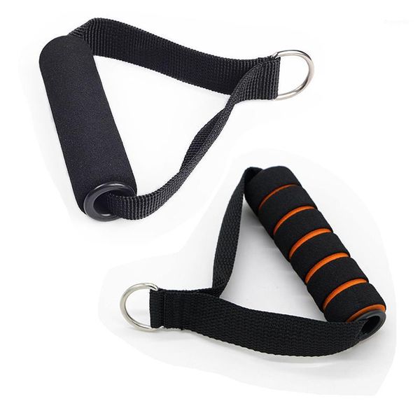 

1 pair tricep rope cable attachment handle bar resistance gym training band d-ring spring pull rope cable bar elastic string1