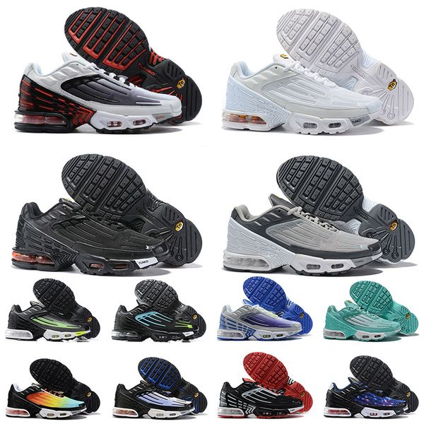 

wholesale 2020 new quality tuned plus iii tn 3 men women running shoes trainers black orange white grey fashion sport outdoor sneakers 36-45