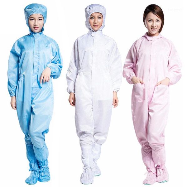 

women's jumpsuits & rompers women anti-static dust-clothing spring 2021 fashion hooded jumpsuit long sleeve trousers plus size bodysuit, Black;white