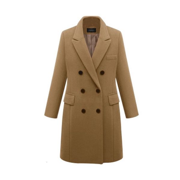 

2021 new new style for the autumn and i trench womens long color solid wool coat women's winter clothes xi13, Black;brown