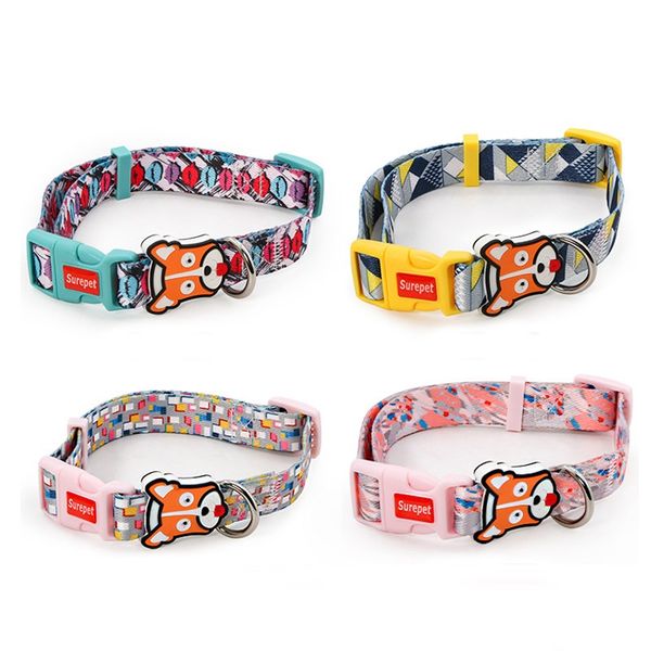

dog collar nylon printed pet puppy collar collars for small medium large dogs