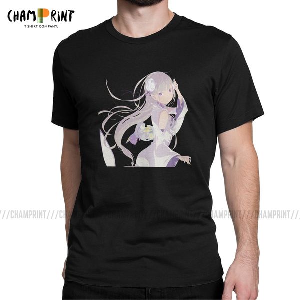 

men starting life in another world emilia re zero kara hajimeru isekai seikatsu o neck party sport hooded sweatshirt hoodie men t shirt