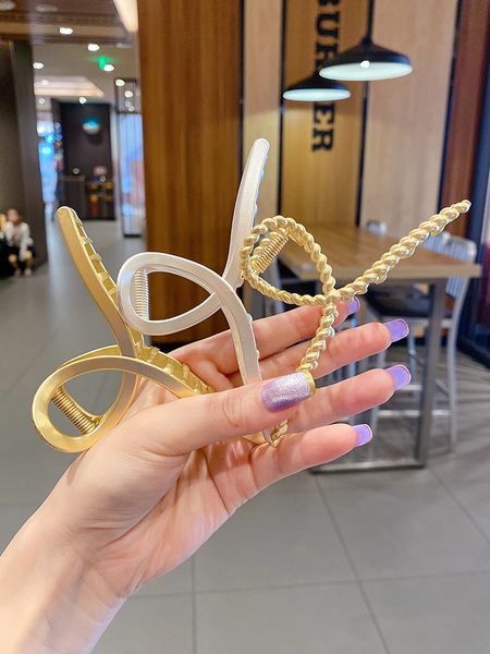 

ins french metal back head large clip female hair grip hairpin headdress
