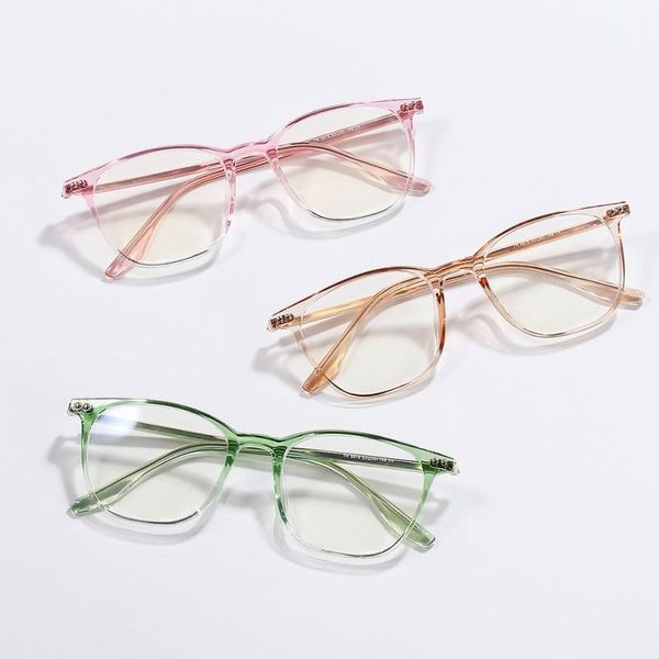 

fashion korean style literary retro tr90 anti-radiation candy color flat mirror eyewear, White;black