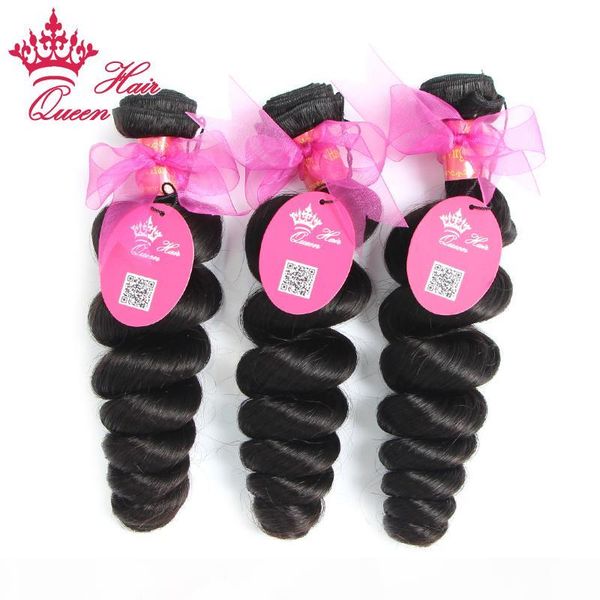 

queen hair brazilian virgin hair loose wave 3pcs lots 8"-30" 100% unprocessed human hair weaves wavy, Black