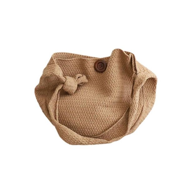 

fashion wool woven knitted bag braided round vintage shoulder crossbody hand bags beach travel handbag tote ladies handbags bag