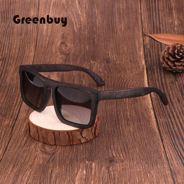 

2019 vintage dumu wood polarized uv400 brand male driving sunglasses woman square glasses #gb2065, White;black