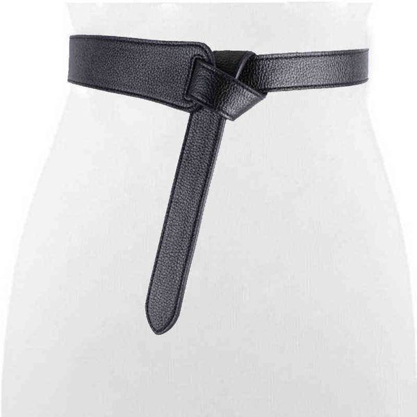 Nuove donne ampia cintura in pelle corsetto femminile cravatta Obi cintura sottile fiocco per il tempo libero cinture signore abito da sposa cinturini G220301