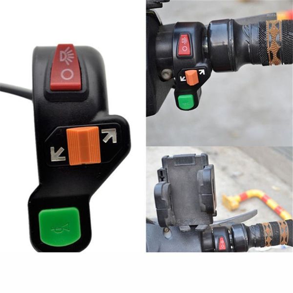 

universal motorcycle handlebar switch control button 3 in 1 headlight turn signal horn button for dirt bike moped1