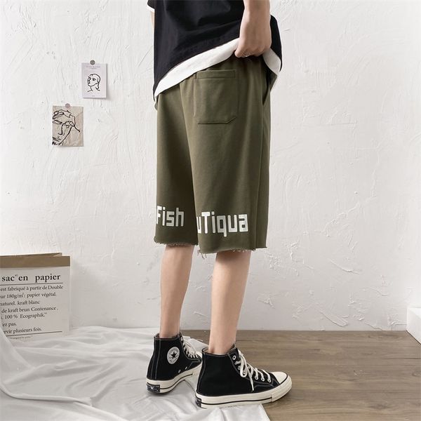 

men's shorts 2020 summer fashion brand ins 7-point loose thin 5-point pants casual tooling, White;black
