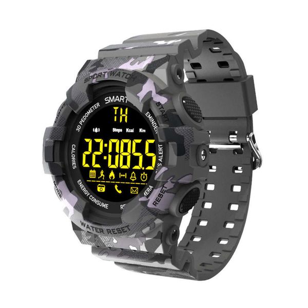 

camouflage smart watch charging ex16m outdoor sports ip67 waterproof call information social software remindero32p, Slivery;brown