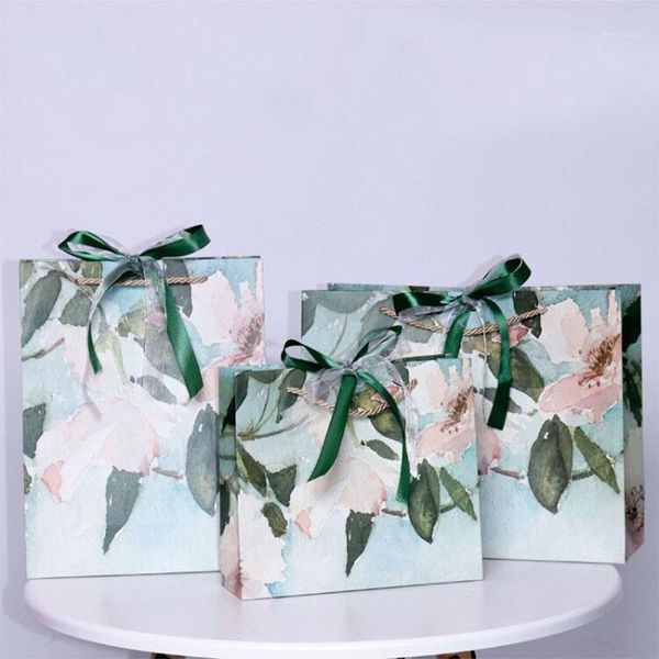 

gift wrap 5pcs/lot painting bag clothes shoes reusuable shopping packaging gifts candy baby shower party decoration supplies1