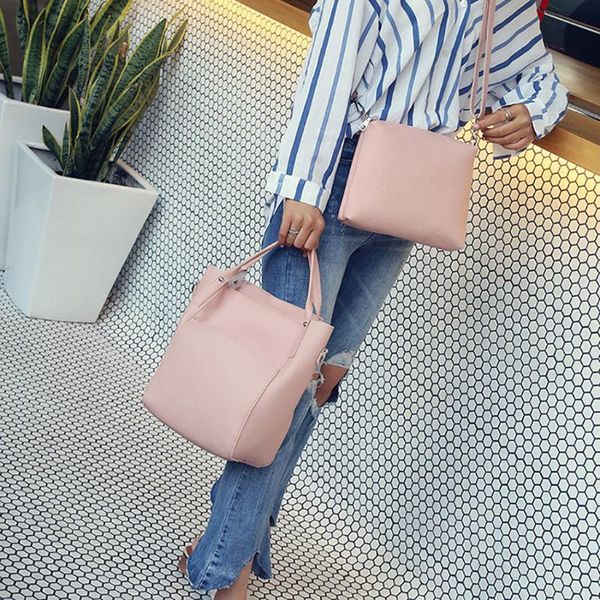 

fashion women leather four-piece shoulder crossbody bag clutch wallet retro bag clutch wallet shoulder bags 7.5
