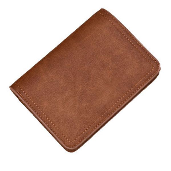 

new zipper retro frosted leather men's wallet pu genuine short paragraph multi-card buckle purse, Red;black