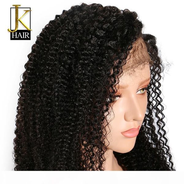 

short kinky curly wig remy brazilian lace front human hair wigs for women natural black pre plucked with baby hair elegant queen