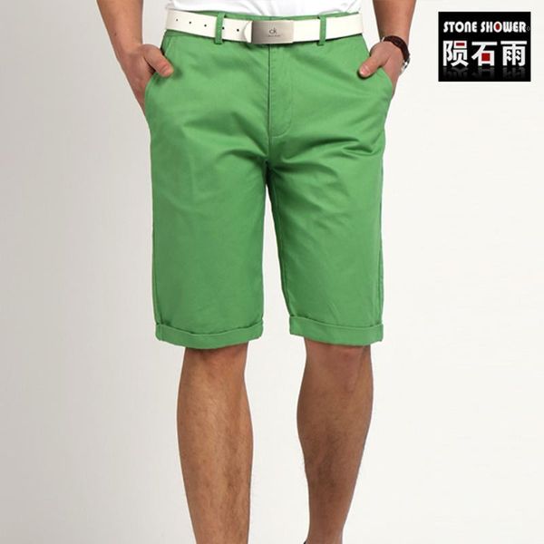 

brand men's causal slim fit solid shorts korean beach board shorts bermuda masculino plus size1, White;black