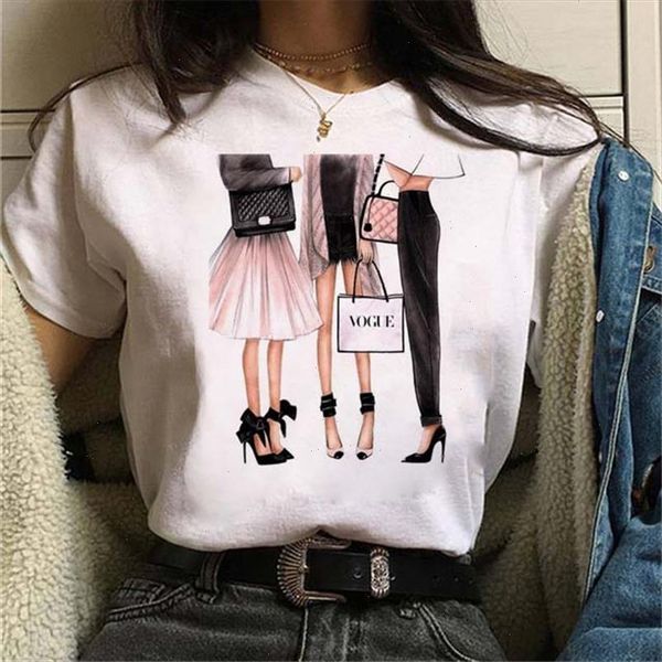 

fashion women t shirt new vogue tshirt streetwear cute graphic tee t shirt short sleeves female 90s ladies tee tshirt, White