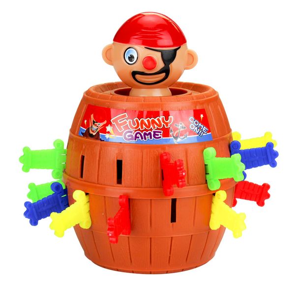 

tricky pirate bucket parent-child party board game pirate wooden bucket inserted sword bucket pirate toy q0115