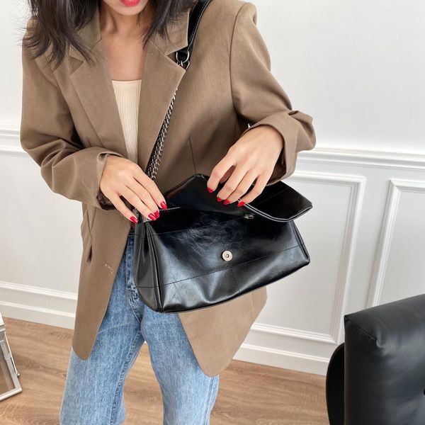

big totes handbag 2021 women pu leather high capacity chain shoulder crossbody bag women's winter hand handbags cross body