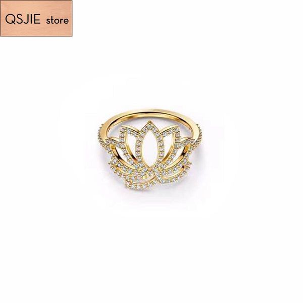 

qsjie swa new style. lotus crown shape. beautiful and temperament lady ring charming fashion jewelry, Silver