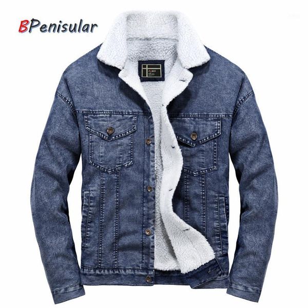 

sherpa jacket men 2019 winter casual plus size men denim jacket wool liner cowboy outerwear single breasted japanese streetwear1, Black;brown