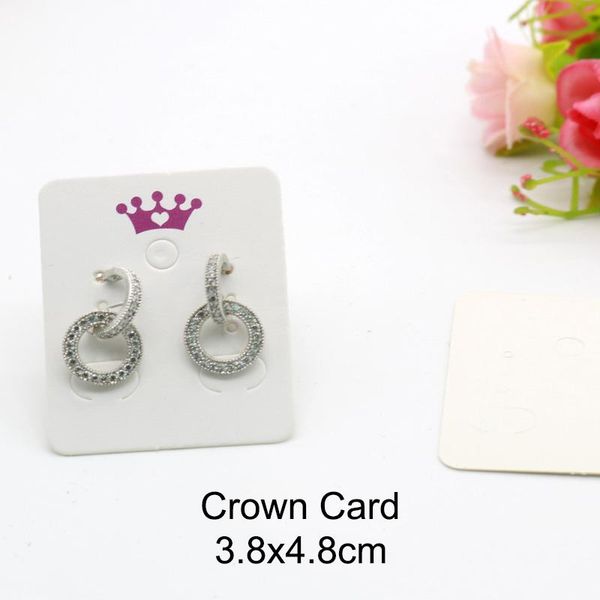 

50pcs/lot earrings and necklaces display cards cardboard earring packaging hang tag card ear studs paper card jewelry wholesale q sqcpkt, Black