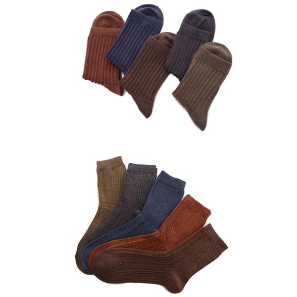 

men's socks winter warm vintage fashion casual business cotton, Black