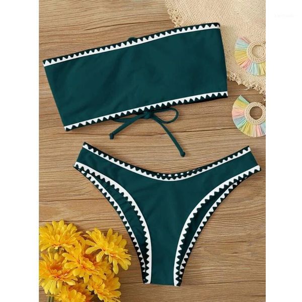 

bikinis set women high waist swimwear swimuit female retro beachewear bikini two-piece bathing suit swimsuit1